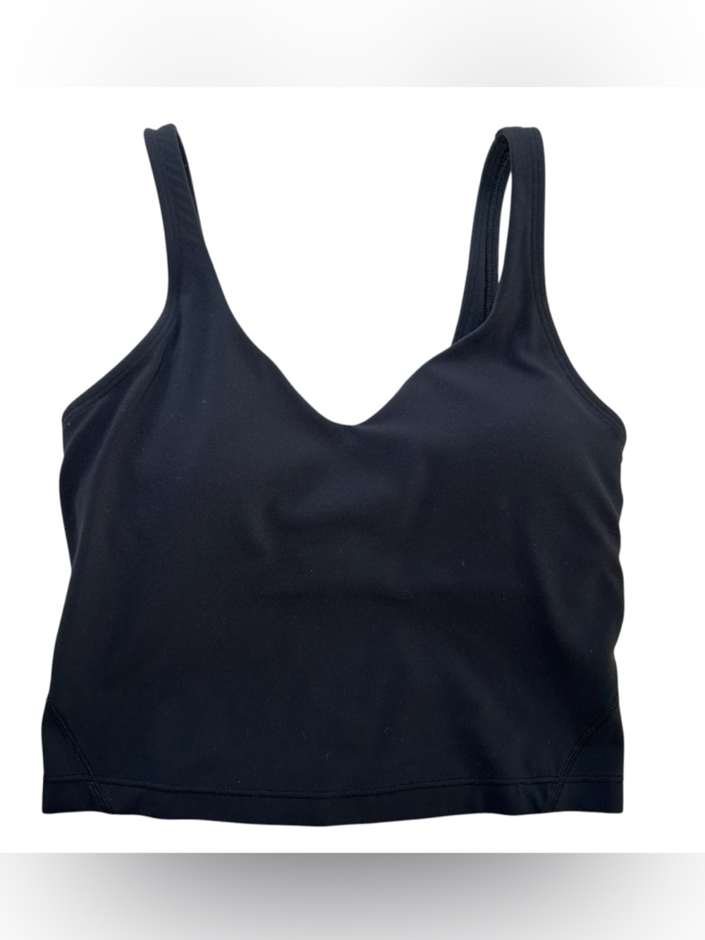 Lululemon Align Tank Top Crop Women's Size 2 Black Built In Bra Running Yoga Gym